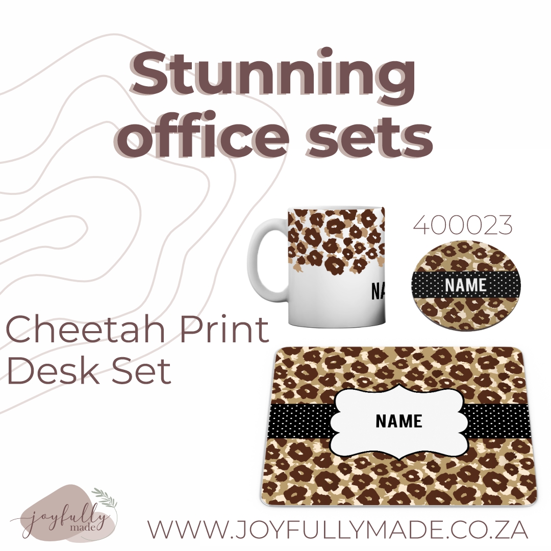 GiftsJoyfully's tweet photo. Take a walk on the wild side with our Cheetah Print Desk Set available Online.

https://t.co/MMsUi5Xuqf

#animalprint #wildside #wildlife #cheetahprint #officeset #animalprintlover #joyfullymade #customisedgifts #shoponlinesouthafrica https://t.co/dispg7W4n8