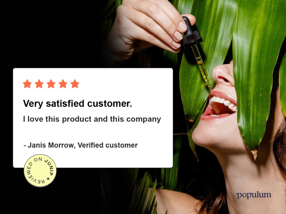 Very satisfied customer.
I love this product and this company ~ Janis Morrow

#FullSpectrumHempCBDOil #FullSpectrumHempOil #FullSpectrumHemp #CBDOil #CBD