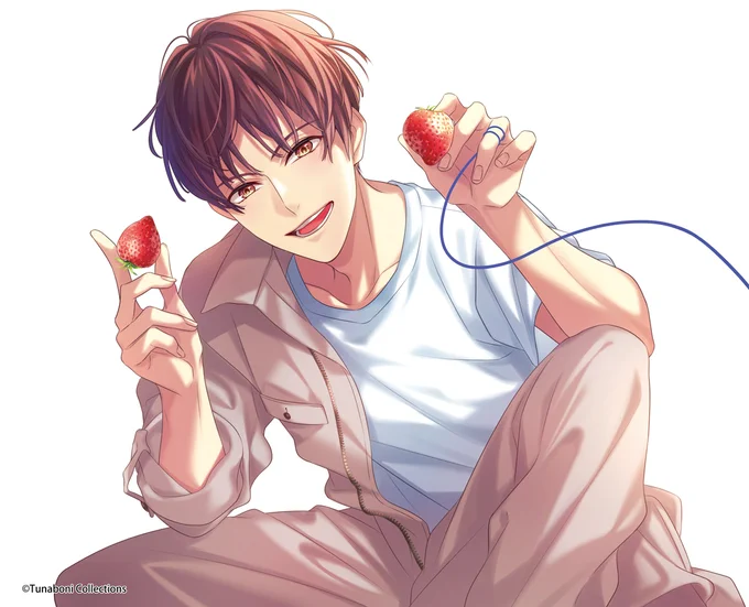 「U-DARLING Vol.2 ファーマー一護」( 天野晴さま)U-DARLINGシリーズ2作目一護くんの髪色はいちご農家だから普通の茶髪よりストロベリーブラウンの方が可愛いのでは・・・!とやや赤み強めにしましたかわいい 