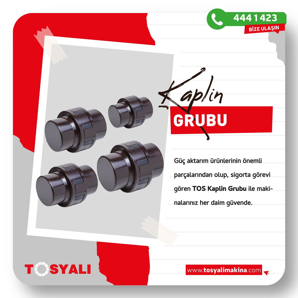 tosyalimakina's tweet photo. Güç aktarım ürünlerinin önemli parçalarından olup, sigorta görevi gören TOS Kaplin Grubu ile makinalarınız her daim güvende…
#tos #tosyalı #makina #güç #güçaktarım #performans #kaplin #kaplingroup https://t.co/FhML3YyXvq