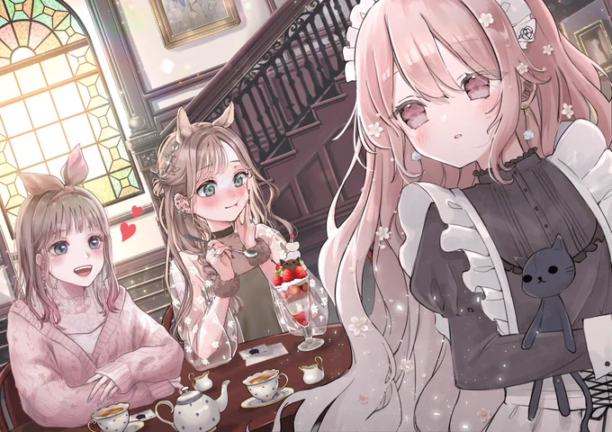 ゆきみんとさとち3人でコテキャ考え合って合作楽しかった 