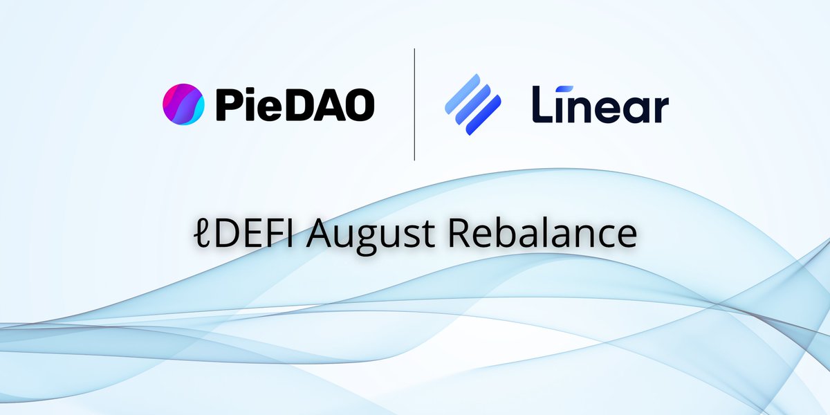 LinearFinance's tweet photo. Update: $LDEFI Monthly rebalancing is now complete ⚖️

Details 👇
https://t.co/8CQKcXvXSm

#LinearFinance $LINA $LUSD https://t.co/e8XZ3rdjMv