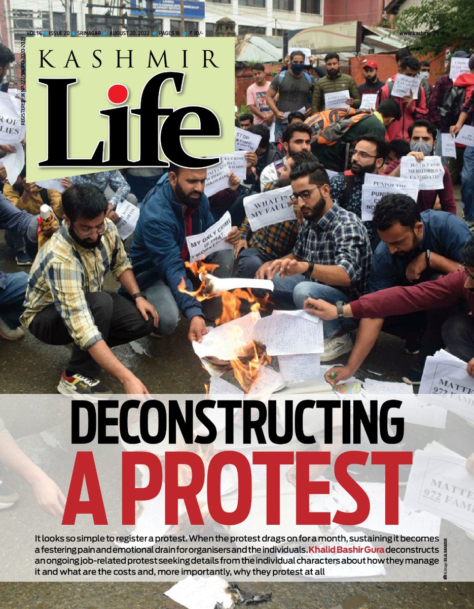 TahirBhat_1's tweet photo. Latest issue of  @KashmirLife  is in the market. Get your copy. This week's cover story is by @khalid_gura on #FAAProtest https://t.co/ND55wBg87q