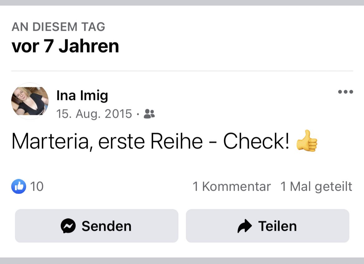 InaImig's tweet photo. Heute vor genau 7 Jahren war mein erstes @marteria Konzert. Wahnsinn, wie die Zeit vergeht und was seitdem für Erinnerungen hinzugekommen sind. 🥺❤️ https://t.co/rE7Sdfx8N0