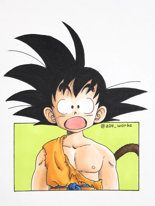 ひとコマ模写「天下一武道会そんなことまでしってんのか」#ドラゴンボール #孫悟空 #悟空 #少年悟空 #孫悟空イラスト #ドラゴンボールイラスト #鳥山明ワールド #鳥山明 #鳥山明リスペクト #ファンアート #copic #illustration #manga #dragonball #dragonballfanart #a24_works #a24wks 