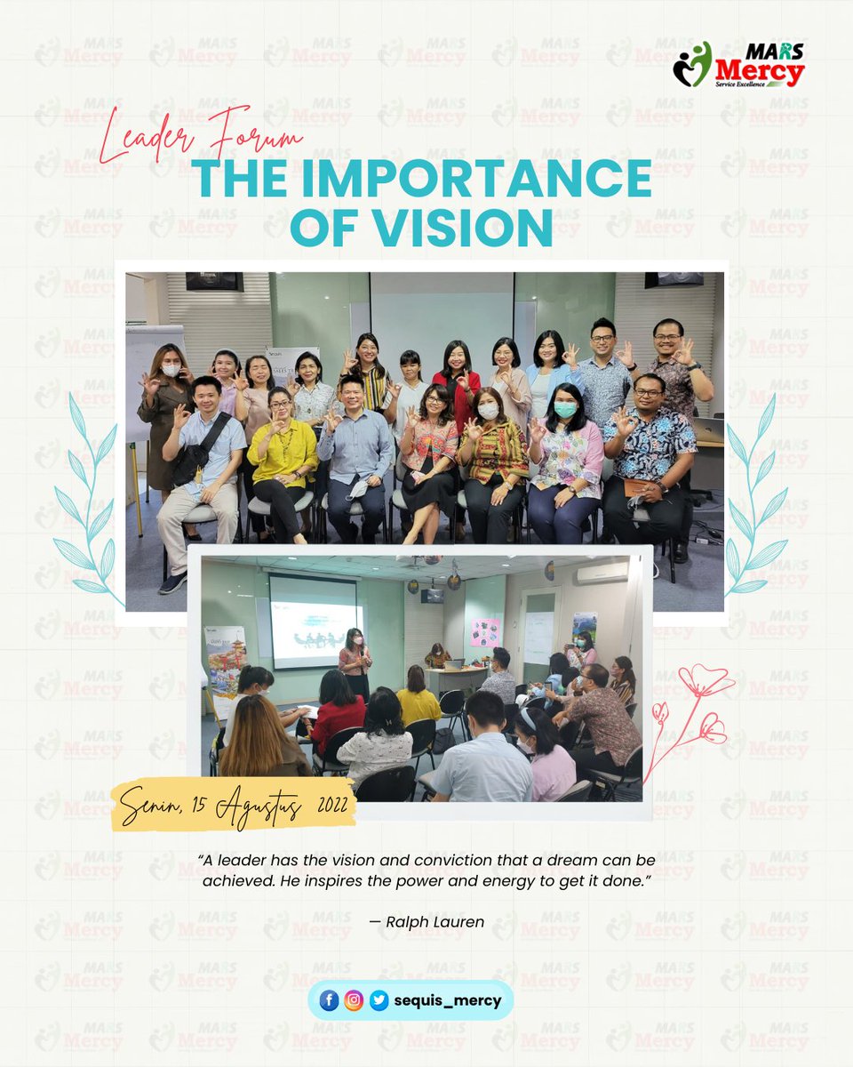 Sequis_Mercy's tweet photo. A leader has the visionn and conviction that a dream can be achieved. He inspires the power and energy to get it done.

- Ralph Louren

#sequislife #asuransijiwa #asuransikesehatan #asuransi #leadership #agenasuransi #financialconsultant #backtoschool #eduplan #generalmeeting https://t.co/ODqJf8IV9Y