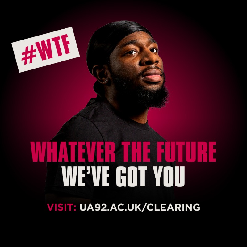 UA92MCR's tweet photo. It's results week 🤩

Whatever the future, you've got options!

Explore our courses and find one to suit you 🌟

Our Clearing hotline opens at 8:30am on Thursday. 

⭕️ #UnlockYourGreatness ❌