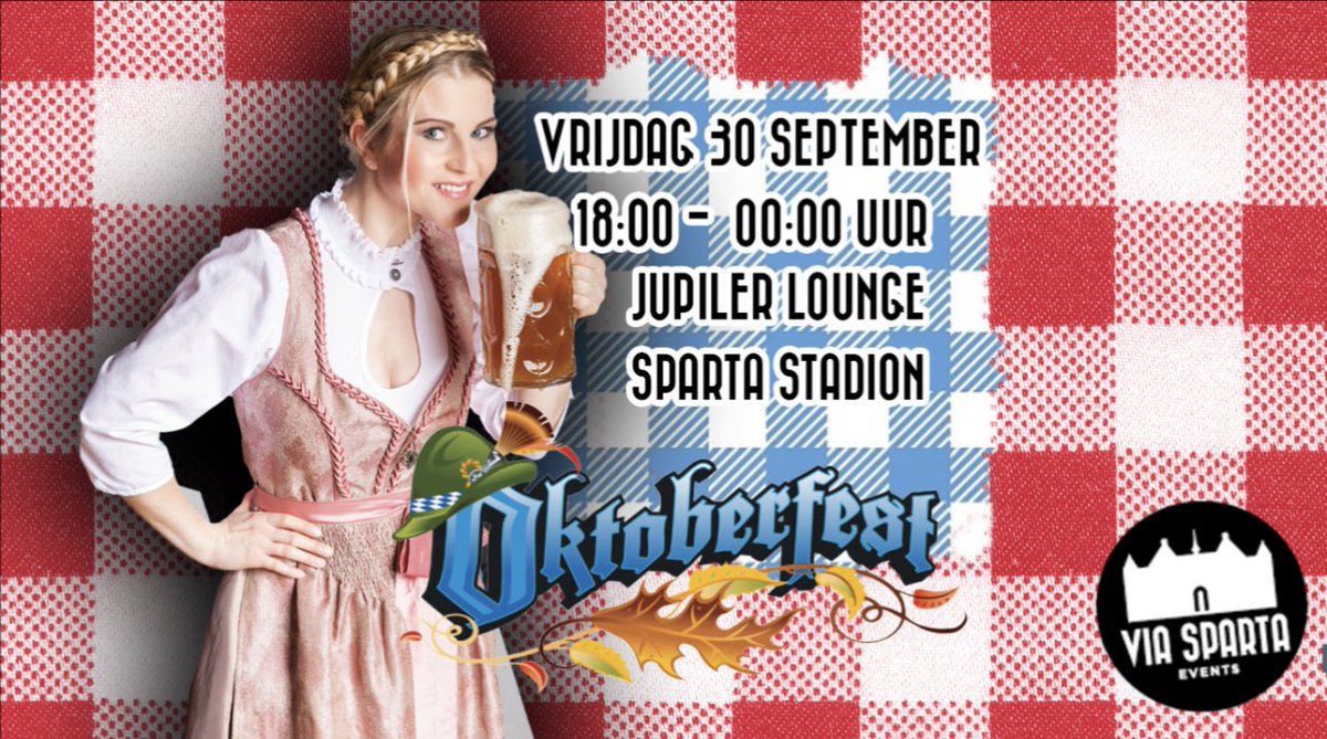 Het beste nieuws van deze maandag al gehoord? Je kunt de tickets voor HET #OKTOBERFEST in het stadion van <a href="/SpartaRotterdam/">Sparta Rotterdam</a> nu bemachtigen!

Trommel je collega's op en zorg dat jullie dit gaan meemaken! 
Met wie ga jij proosten en feesten?
➡️Ticketsale via: eventix.shop/9q3d88dq