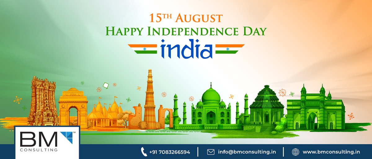 bmcbiz's tweet photo. Our forefathers fought against the imperialist to free our nation, Today we should pledge to build this nation a more better place.

𝗕𝗠 𝗖𝗼𝗻𝘀𝘂𝗹𝘁𝗶𝗻𝗴 𝘄𝗶𝘀𝗵𝗲𝘀 𝗲𝘃𝗲𝗿𝘆𝗼𝗻𝗲 𝗛𝗮𝗽𝗽𝘆 𝟳𝟱𝘁𝗵 𝗜𝗻𝗱𝗲𝗽𝗲𝗻𝗱𝗲𝗻𝗰𝗲 𝗗𝗮𝘆 🇮🇳

#75thindependenceday #BMconsulting https://t.co/19ztgvQgiL