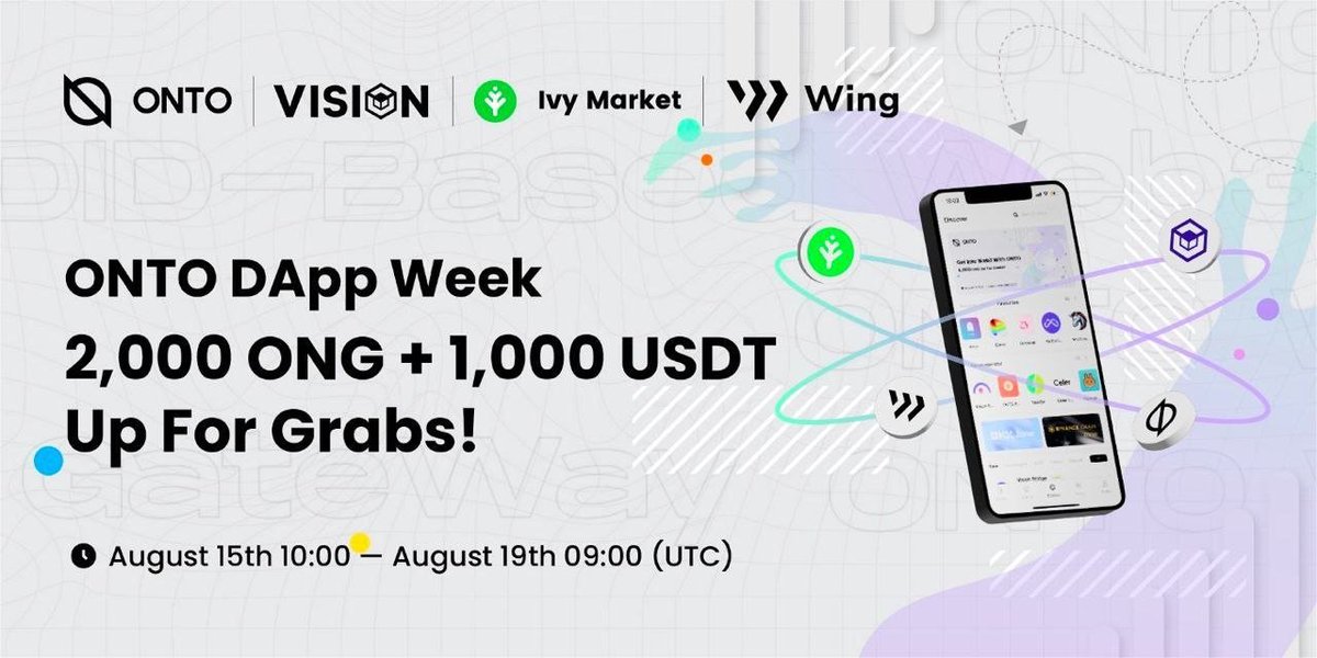 Ontology_Fr's tweet image. #ONTODAppWeek est bientôt disponible !🥳

 💰 Cagnotte : 2 000 $ONG + 1 000 $USDT en #ONTORedPackets🧧
 📅 Jusqu'au 19 août, 9h00 UTC

 📜 Règles
 Tour 1 : Fournissez $WING dans @WingDAO #FlashPool
 Tour 2 : Achetez #NFT sur #IvyMarket