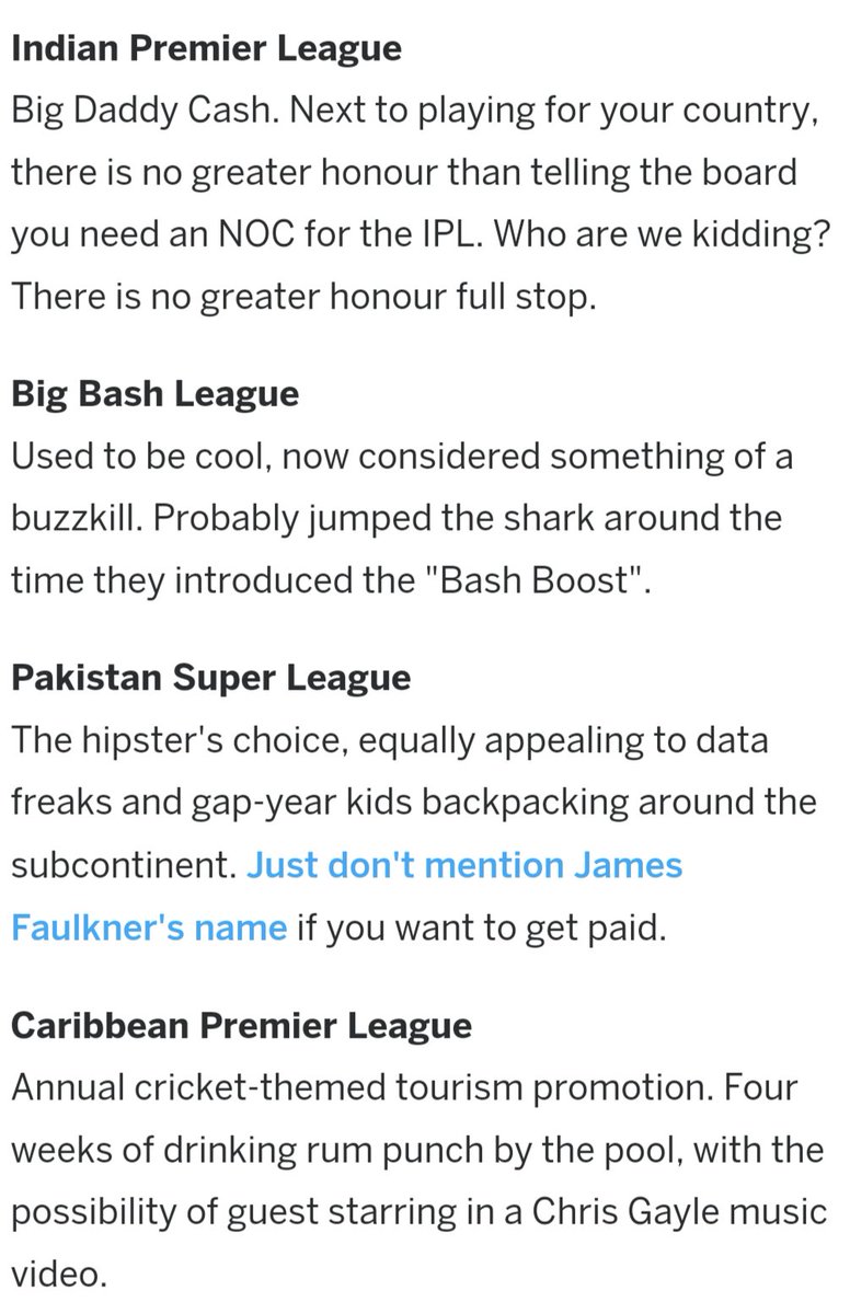 alanroderick's tweet photo. Confused by the glut of T20 leagues popping up around the world? Think you might have been signed up for a draft against your will?

Don't worry, the #LightRoller's handy guide will see you right https://t.co/IWVdiCbnLb https://t.co/3a9957zQ7S