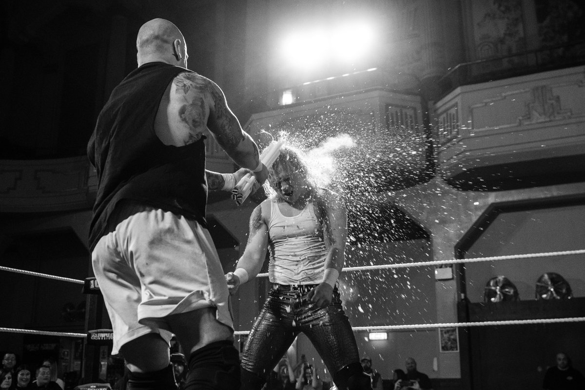 InsaneChampWres's tweet photo. King Of Insanity, perfectly captured by @richlundyphoto 

Night 1 of #SHP7 is streaming now on @WWENetwork, @peacockTV &amp; ICW On Demand! https://t.co/7S5RWVVX3z