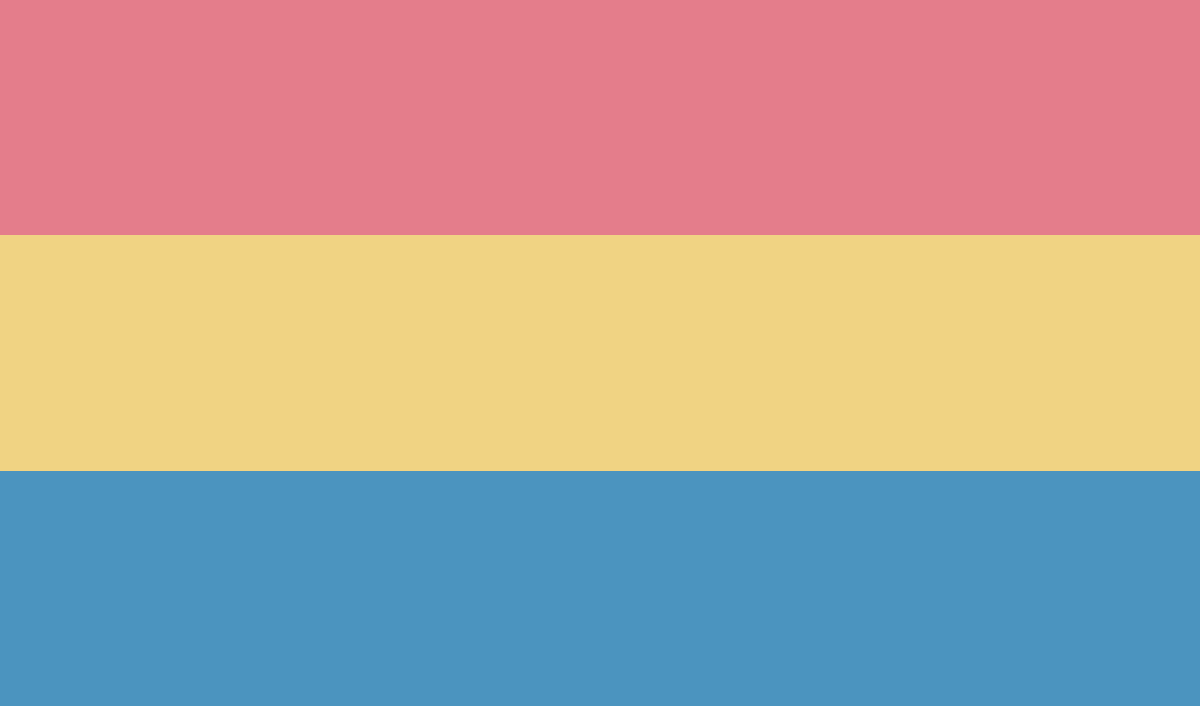 Colourpicked's tweet photo. Pansexual flag with Chatot from Pokémon, requested by @/tae-hong on tumblr https://t.co/z72ue0NJwZ