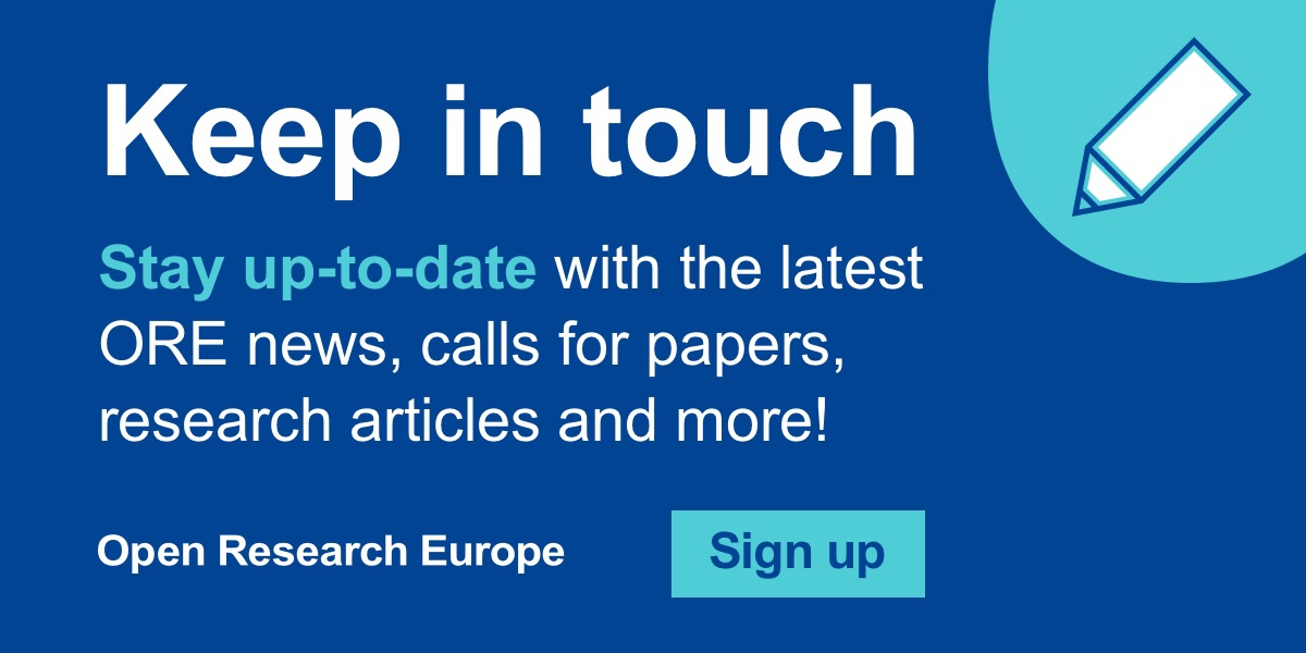 Want to stay informed with the latest content from Open Research Europe?💻 Sign up to our newsletter today and be the first to know about announcements, calls for papers, #Researcher stories and more: bddy.me/3PItP5J

#H2020 #HorizonEU #EUResearchArea #ResearchImpactEU