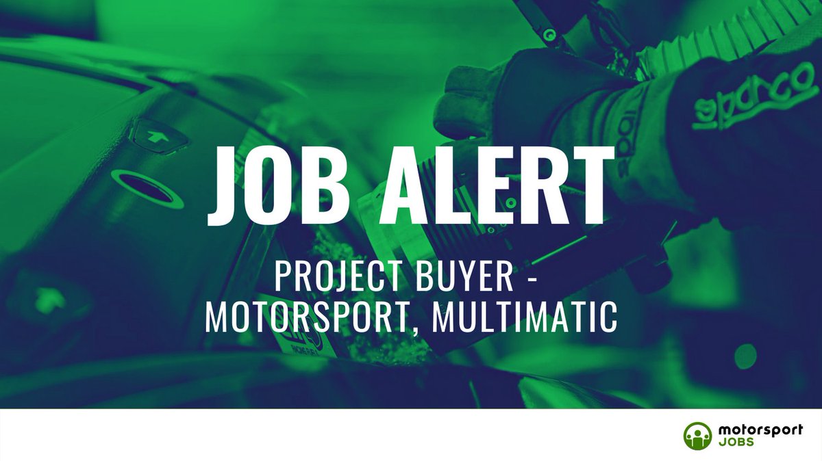 Motorsport_Jobs's tweet photo. Buyer role @Multimatic
Apply ๐ https://t.co/pziy7jxAKk
#motorsportjobs #motorsport #jobs #jobalert #autosport #jobsinmotorsport #hiring #multimatic #Project #Buyer #sourcing #negotiating #procurement #MSVO #Vehicle #account #price #quality #delivery #bom #costs #supply https://t.co/mgWY1iZoMM