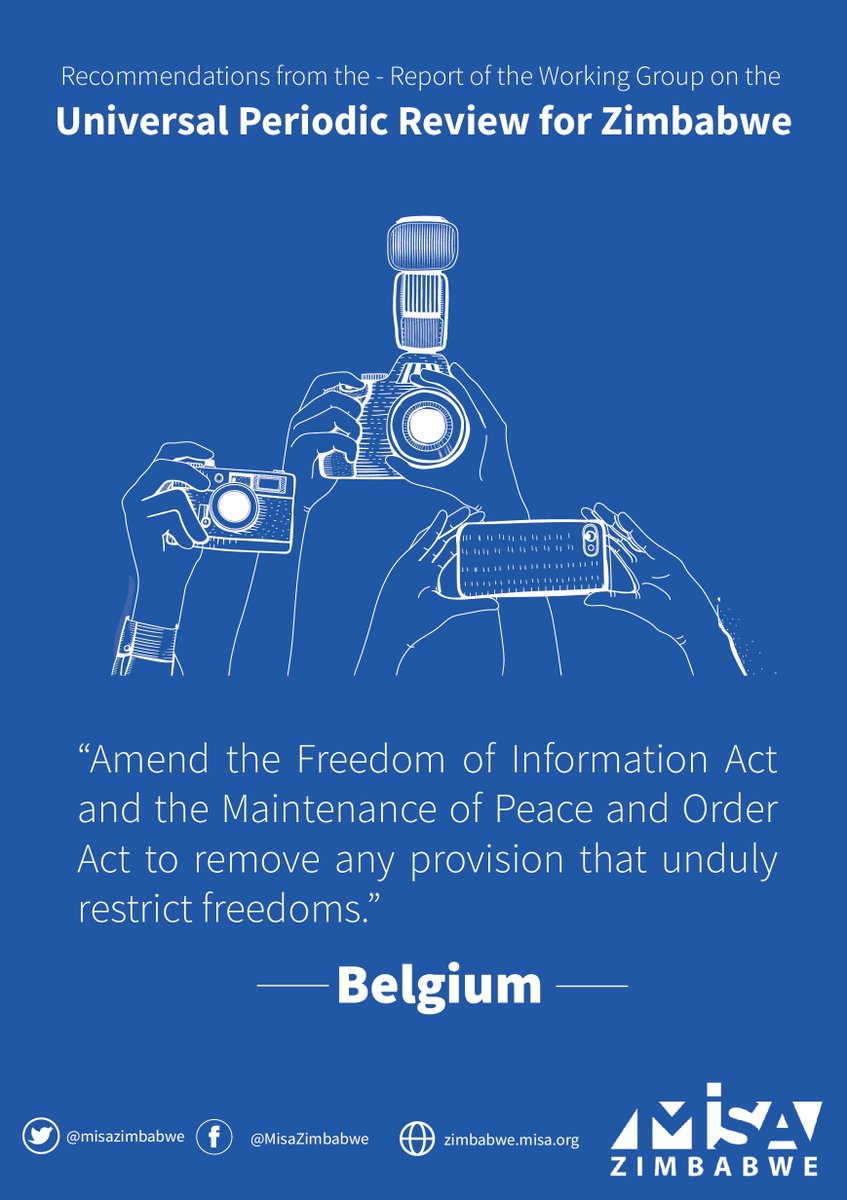 misazimbabwe's tweet photo. Belgium recommended that:
#UPR40
#ZimbabweUPR
#FreeExpressionZW
#AccessToInformationZW https://t.co/vzb8BpatBj