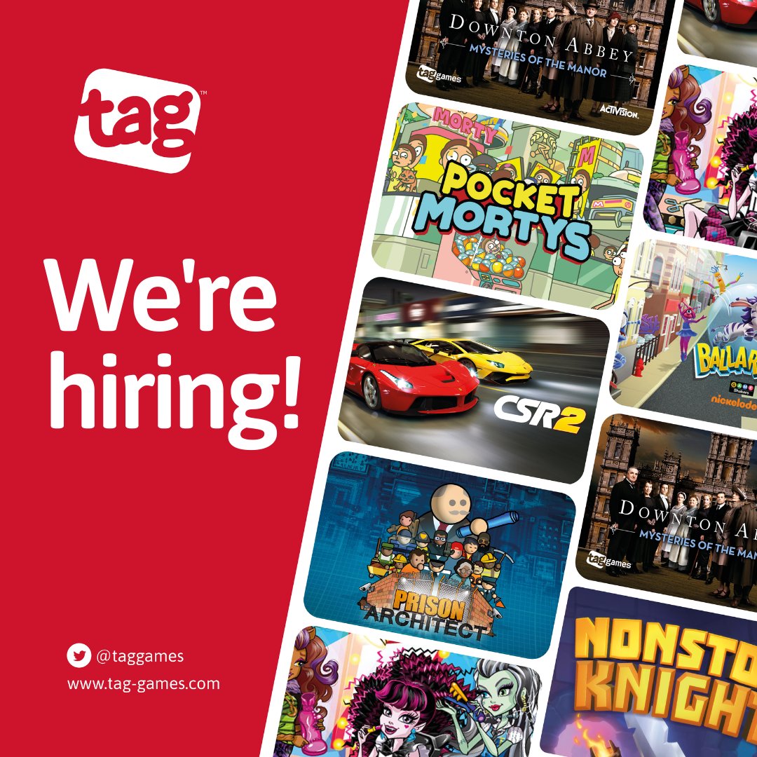 We're working on a VERY exciting top-secret project right now and we're looking for talented people to join us! 🙌

Head over to our careers page today for roles in:

👾 Art
👾 Design
👾 Programming
👾 Production

➡️ careers.tag-games.com/jobs

#jobsingames #gamedev #gamedevjobs