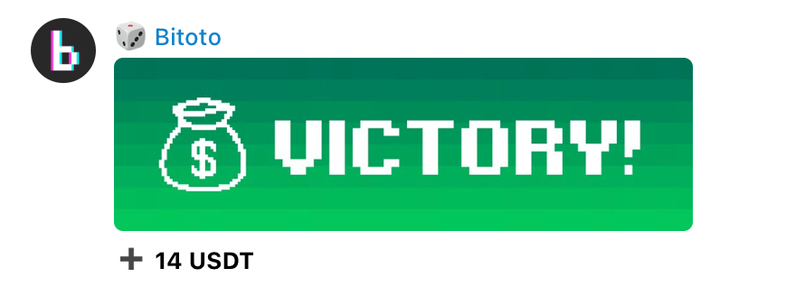 Bitoto_io's tweet photo. 🔥💸 +14 USDT in 5 minutes!

We're already getting our players' first wins!

😏 Join: https://t.co/LJo5bciyLz

#gamebling #cryptoGame #cryptogame #bettingtwitter #cryptocasino #crypto #cryptocurrecy #web3community #web3 https://t.co/FHD9ogIzxG