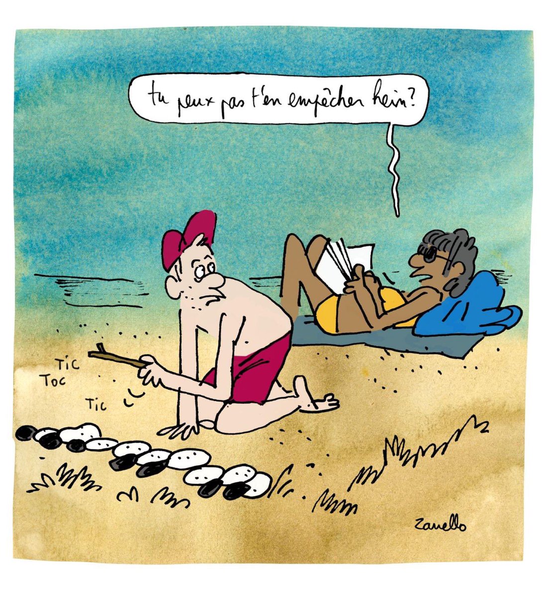 CiteMusicale's tweet photo. ☀C'EST L'ÉTÉ !
~~ Petite pensée pour les musiciens de l'#OrchestrenationaldeMetzGrandEst (et leurs familles !) qui, même en vacances, pensent à la musique et au travail...

~~ Merci à @charlie_zanello pour ses dessins humoristiques et touchants de nos artistes ! https://t.co/nYeBClkBBz