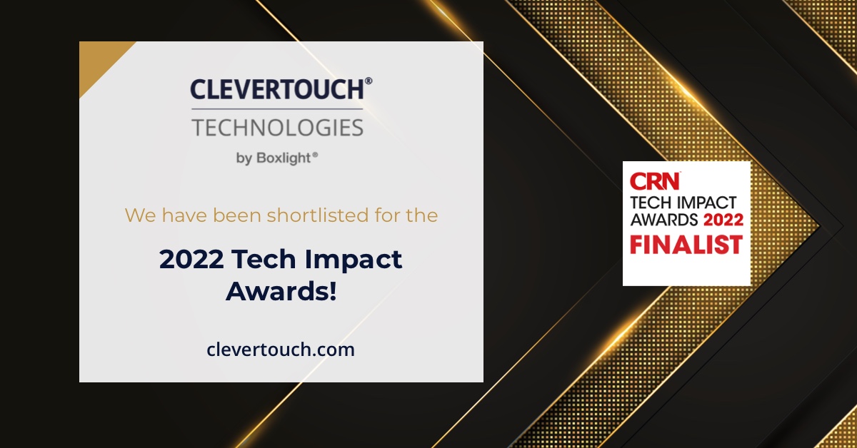 One month to go! so excited to be a finalist for the <a href="/CRN/">CRN</a> Tech Impact Awards 2022!
<a href="/IAVS_SA/">InteractiveAV_SA</a> #SouthAfrica 
#avtweeps #edutwitter #edtech #clevertouch #myclevertouch $boxl
bit.ly/3vpxgqb