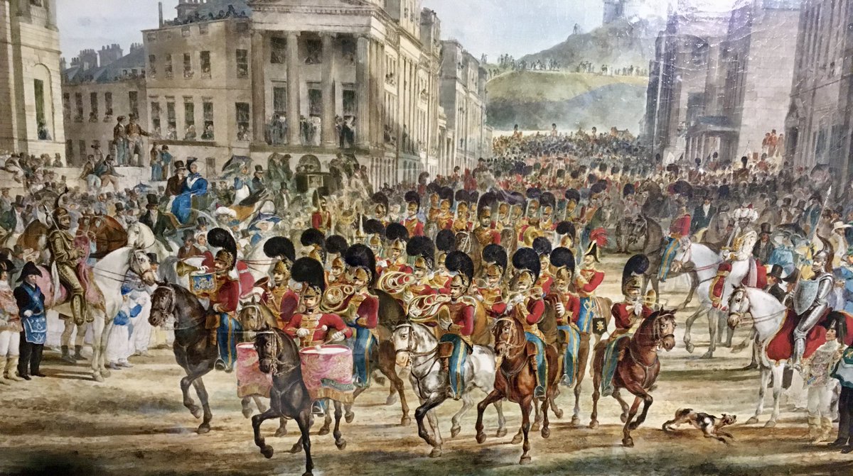 Eamonn O'Keeffe (@1812andallthat) on Twitter photo 200 years ago George IV became the first reigning British monarch to visit Scotland since 1650. Here's a painting by William Turner depicting the royal procession on Princes Street, Edinburgh in August, 1822, led by a cavalry band. Now held by <a href="/EdinCulture/">Edinburgh Museums</a>. 200 years ago George IV became the first reigning British monarch to visit Scotland since 1650. Here's a painting by William Turner depicting the royal procession on Princes Street, Edinburgh in August, 1822, led by a cavalry band. Now held by <a href="/EdinCulture/">Edinburgh Museums</a>.