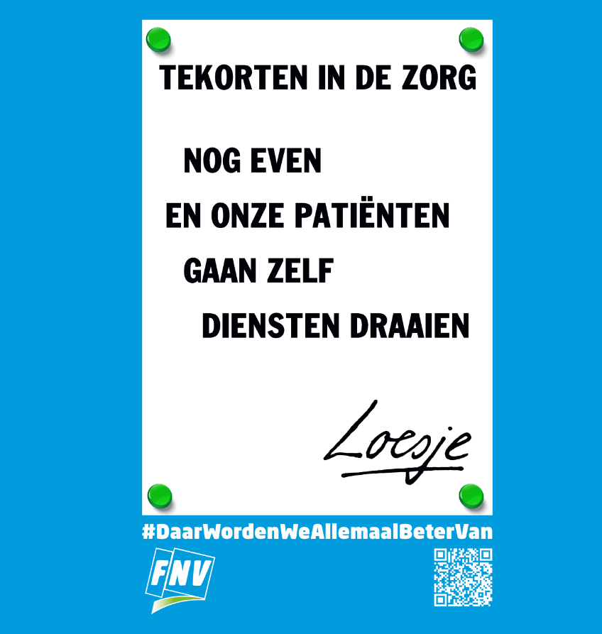 FNV Zorg &amp; Welzijn eist minimaal 2,5 miljard euro extra om het werken in de zorg weer aantrekkelijk te maken. Zorgmedewerkers verdienen 9% minder dan in het bedrijfsleven. Meer weten over dit onderwerp? Klik op onderstaande link voor meer informatie fnv.nl/nieuwsbericht/…