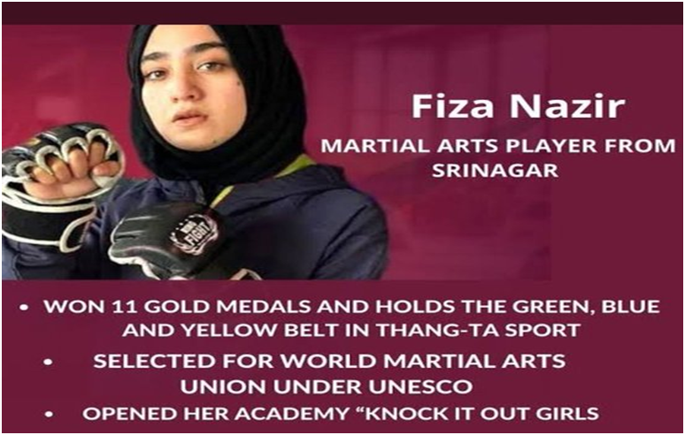 bhat_aafiya's tweet photo. Meet Fiza Nazir from #Srinagar_Kashmir the role model for many girls.
#75AndBeyond https://t.co/5YiCCYqii3