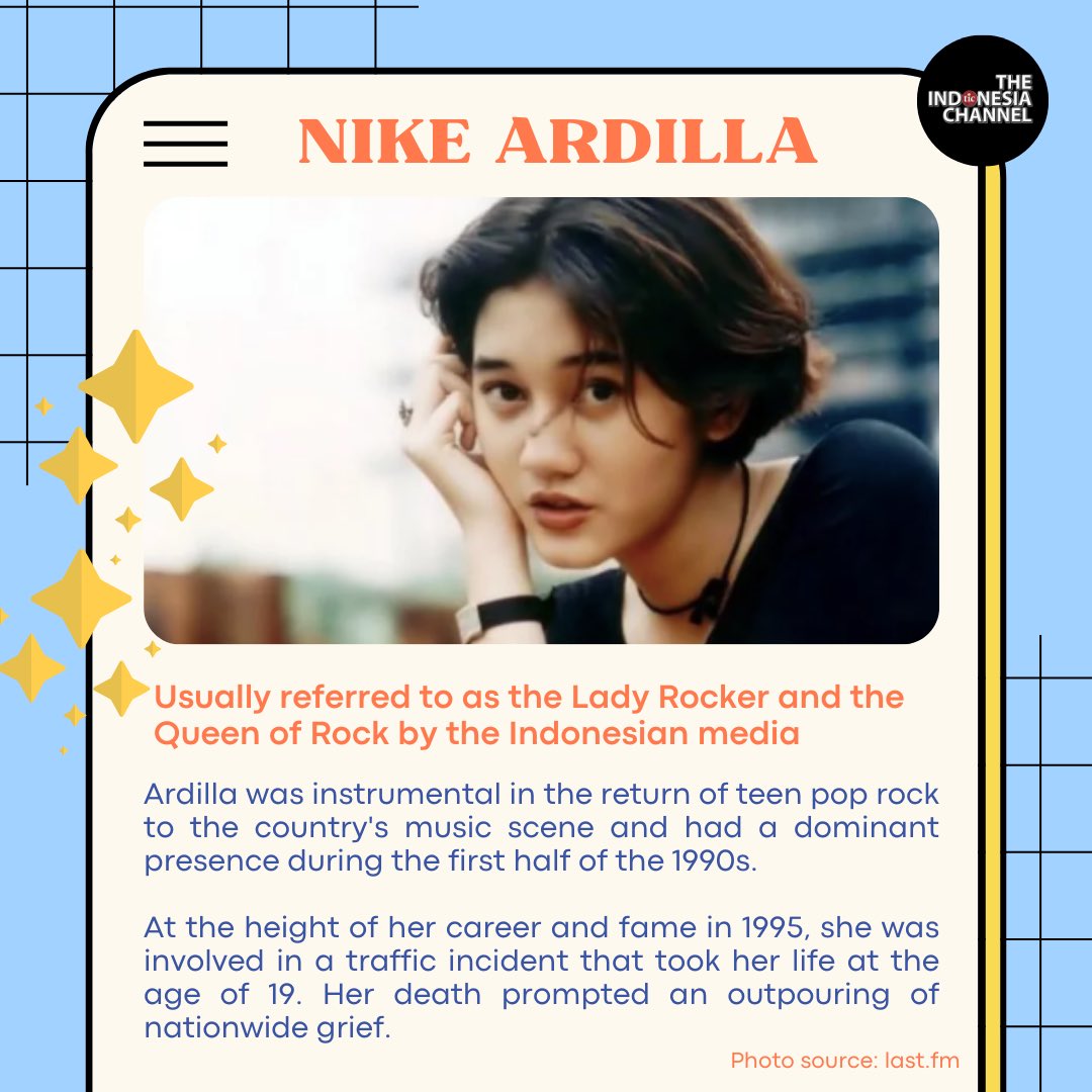 theindochannel's tweet photo. Nike Ardilla was an Indonesian singer, actress, model, and philanthropist. She was indeed part of the legendary pop culture in Indonesia.

Watch iPOP Playlist to see more talented Indonesian musicians. #nikeardilla #indonesia #ticweb https://t.co/vacPceull5