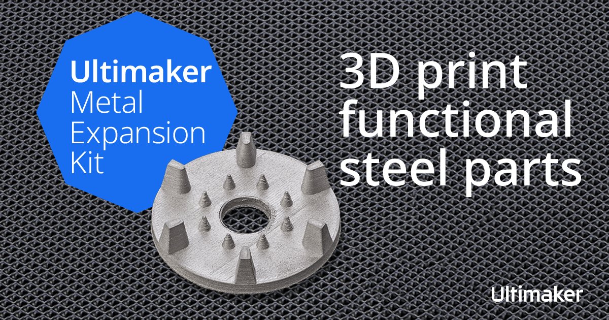 Produce applications capable of high mechanical stress and thermal resistance by upgrading your <a href="/Ultimaker/">UltiMaker</a> S-line printers with the Metal Expansion Kit.

Learn more: ultim.kr/3p7lWes