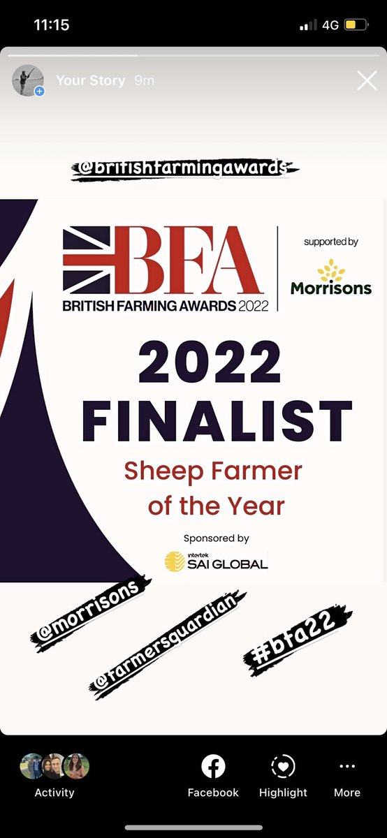 Absolutely delighted being the finalist of this amazing award. 🐑 #bfa22 <a href="/FarmingAwards/">British Farming Awards</a> <a href="/FarmersGuardian/">Farmers Guardian</a> <a href="/FarmingUK/">FarmingUK</a>