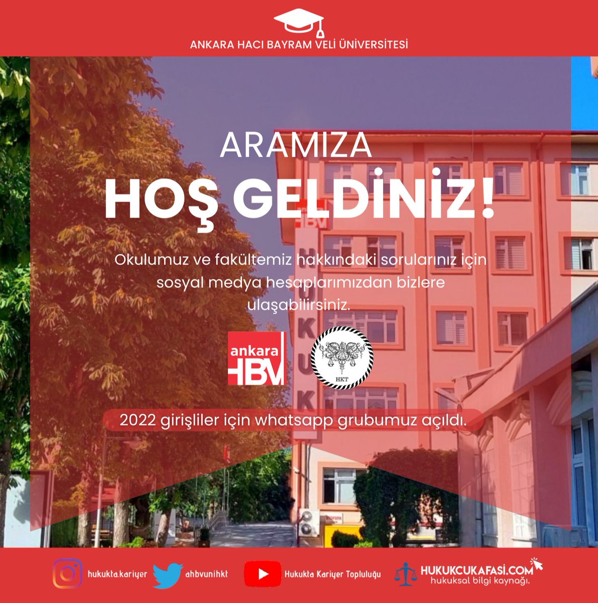 Okulumuzu kazanan arkadaşlarımızı tebrik ediyoruz.

Sizlerle iletişim halinde olabilmek için kurduğumuz whatsapp grubumuza katılmayı unutmayın :)

#ahbvühukuk  #ahbvhukuk  #hbvhukuk #gazihukuk #yks2022 #hukuk #hukukfakültesi #ankara #açıklandı
#ankarahacıbayramveliüniversitesi