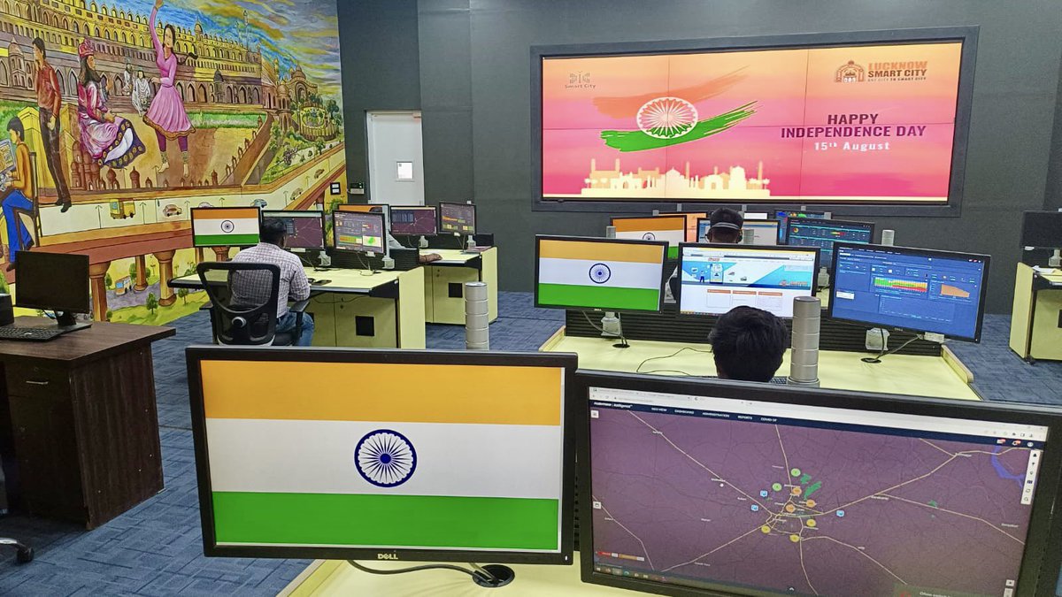 LkoSmartCity's tweet photo. ICCC serving as a bridge to connect various Govt. departments along with citizens for better operability of the city dynamics.
We have integrated with 35+ services like Environmental sensors, Grievance Redressal, SWM etc.. in Lucknow Smart City. #AzadiKaAmritMahotsav #100ICCC https://t.co/EbdS66Eqlw