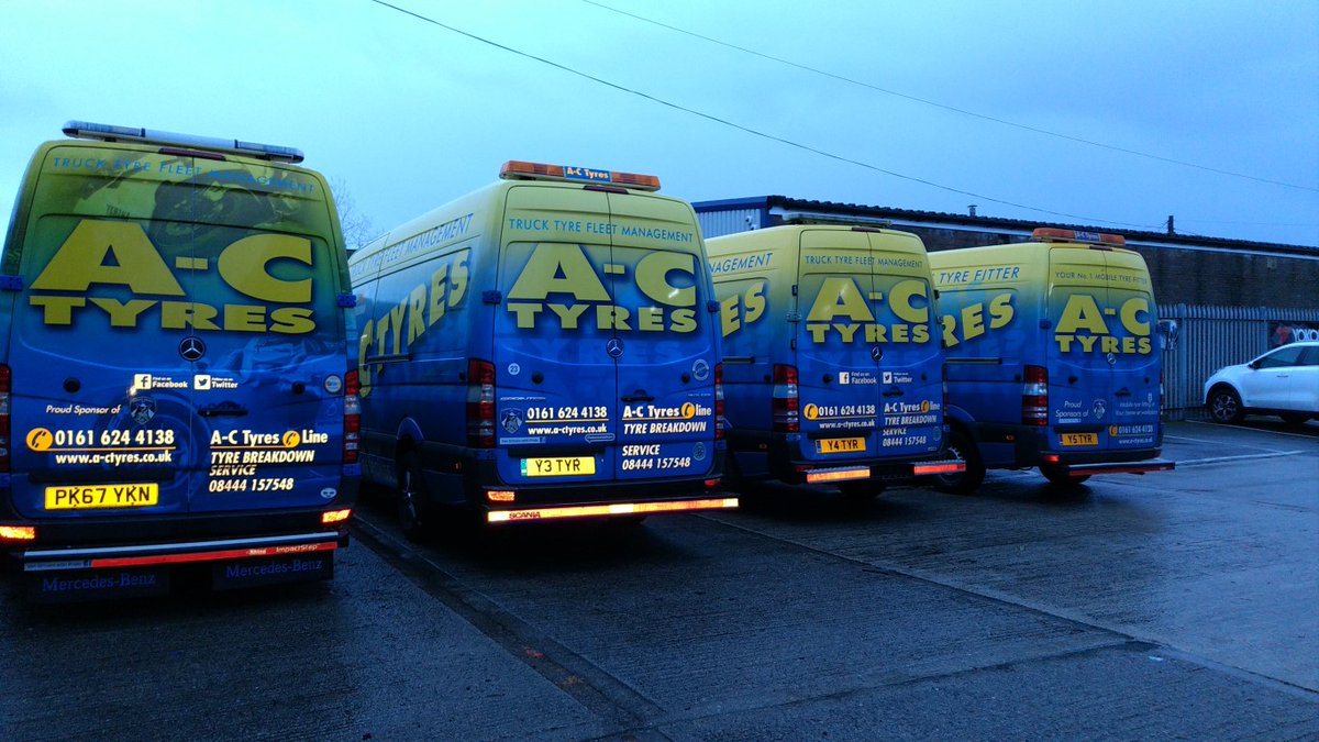 Morning, noon or night...vans at the ready!

24hr tyre breakdown assistance from Oldham's premier tyre supplier @actyres 

Save this number - 08444 157548...you never know when you'll need it!

#tyres #cars #motocycles #commercial #breakdown 