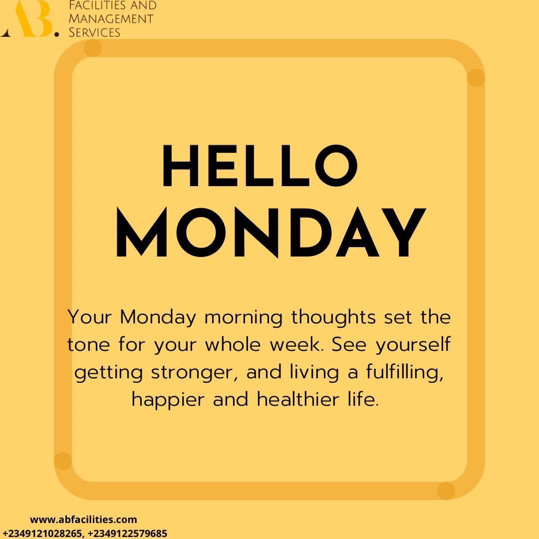 ab_facilities's tweet photo. Happy new week from all of us at A&amp;B Facilities!!!

Contact us today for our services or visit our website on our bio. 

#mercychinwo #Khalid #Shella #Ebuka https://t.co/EKiqHKiIxX