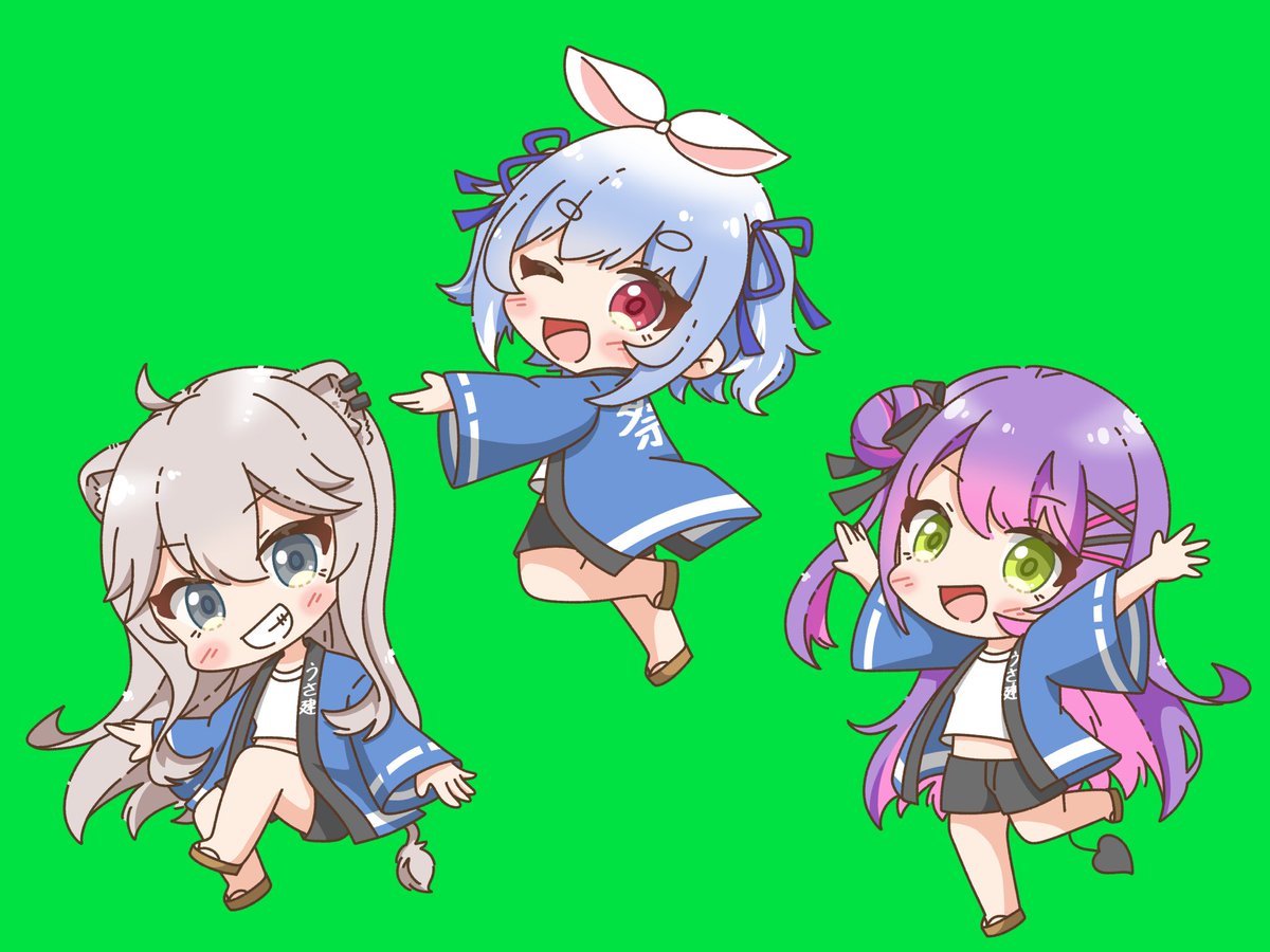 獅白ぼたん ,常闇トワ ,兎田ぺこら 「#ぺこらーと #ししらーと #