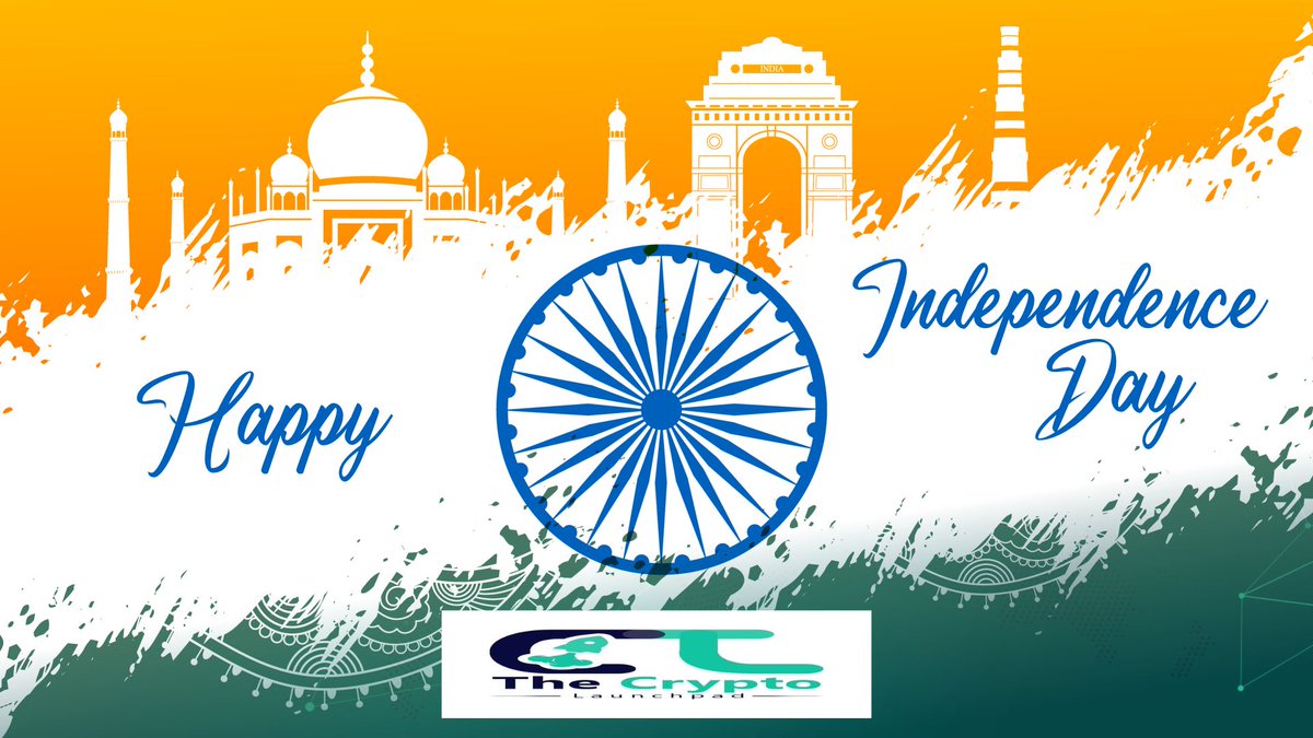 This 75th Independence day Ask not what your country can do for you. Ask what you can do for your country! 
The Crypto Launchpad wishes you a very Happy Independence Day!🫡🇮🇳

#indianIndependenceDay #IndependenceDay