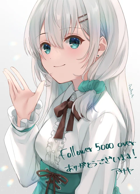 本日誕生日&フォロワー5000↑ありがとうございます…!久し振りの創作です!ミントカラーちゃん 