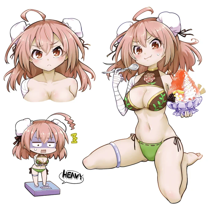  持っているカキ氷とスプーンですが自分なりに少し修正してみました 