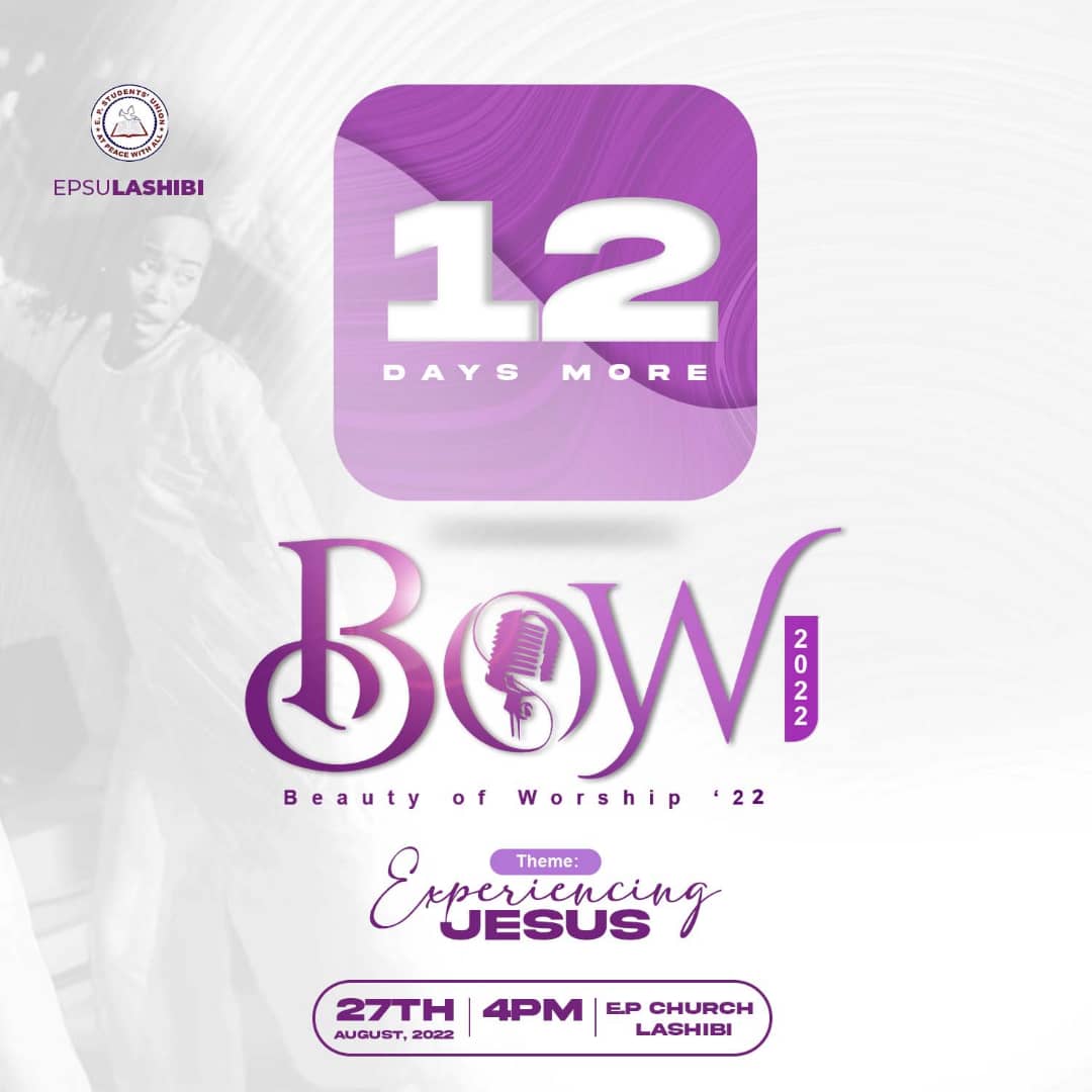 epsu_lashibi's tweet photo. Worship is that time when we are able to commune with the
maker without any form of restriction. Beauty of worship is here and it's time to experience Jesus in grand style.
#Bow22
#ExperiencingJesus 
#EPSULASHIBI https://t.co/Q5wFxaKZIZ