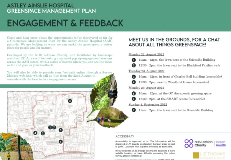 nhslothcharity's tweet photo. We love the grounds of the Astley Ainslie Hospital and are helping to create a plan for how they are managed.
Over the next few weeks we would like to hear your views, find out more here:
https://t.co/i1nSGxA6U8 https://t.co/aGK6izXvg2