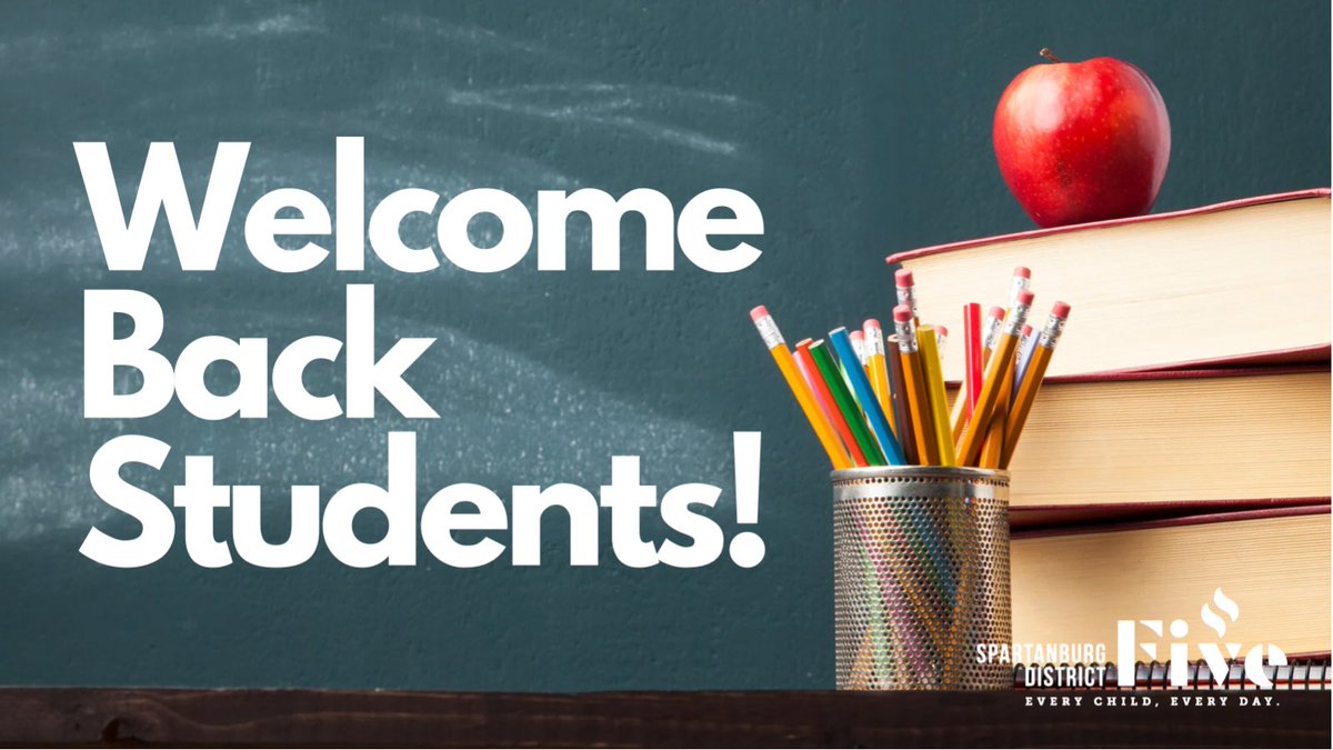 SpartanburgD5's tweet photo. Happy 1st day!! π So excited to have our students back in school today! πππ Tag us in your 1st day photos πΈ so we can share them throughout the day! π― #FirstDayInD5 #WeAreD5 #D5Family https://t.co/nZfWoXQ8l1
