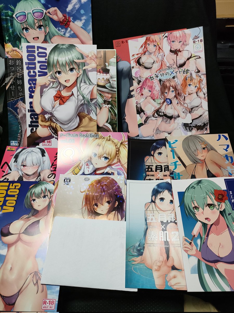 コミケ2日目の戦利品(その1)です!!たくさんの方との新刊交換とご挨拶と、もう本当にありがとうございました!!楽しかった!!大切に読ませていただきます!! 