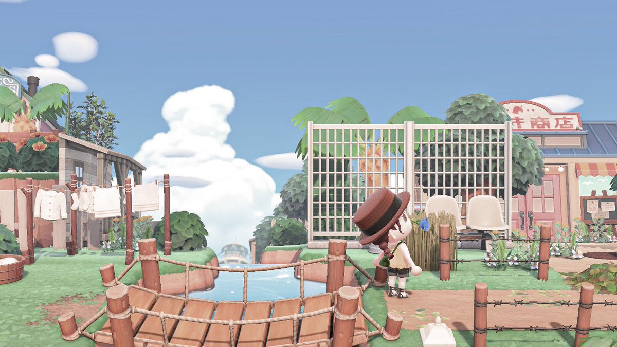 ommotii's tweet photo. あつ森の夏はずっと空を見ていたくなる
#あつまれどうぶつの森 #あつ森写真部 #AnimalCrossing  #ACNH https://t.co/BvkSiAvRIv