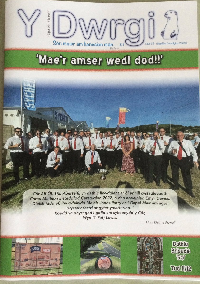 Rhifyn “Steddfod Ceredigion 2022” ar werth nawr <a href="/AwenTeifi/">Awen Teifi</a> 
#aberteifi