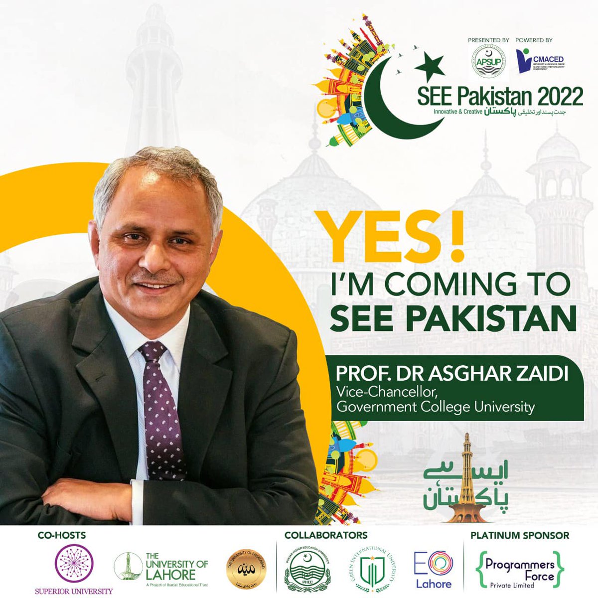 SEEPakistan2's tweet photo. #SEE_The_Guests!

YES! I’m coming to SEE Pakistan. Are you also coming?

📌 Save the date: 18th August, 2022.
#SeePakistan #SeePakistan2022 #SeePakistanExpo2022 #nsc22
#nationalstartupchampionship
#nationalstartupchampionship2022
#SuperiorEntrepreneurialExpo #SEE_22 #SEE_Pak https://t.co/RytDODc8Ov
