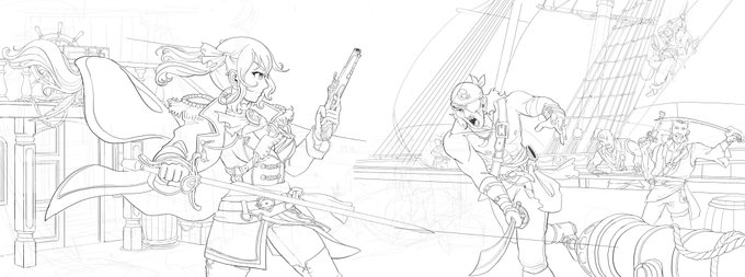 Found an unfinished sketch of Senchou. This was from 2020 and I almost forgor it's existence because I didn't remember what folder I put it in my old laptop 