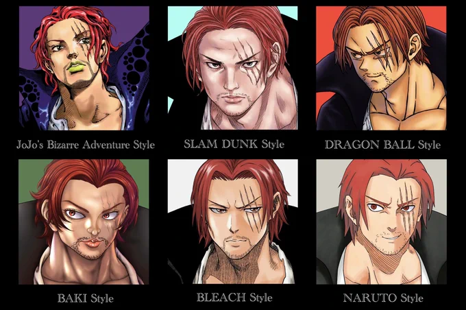 #onepiece #FILMRED SHANKS 12 MANGA STYLESMULTI MANGA WORLD 