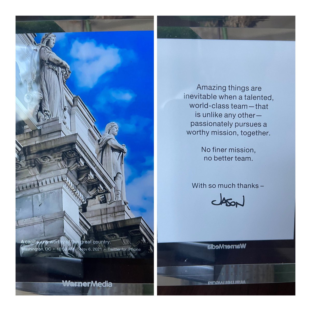 jaredDougherty9's tweet photo. This beauty arrived in Singapore today - with sincere thanks to Jamie and @jasonkilar.  A gorgeous reminder that at Warner Bros Discovery, we owe so much to the amazing talent that precedes and surrounds us!  Thank you. https://t.co/ahyZwe5pJW