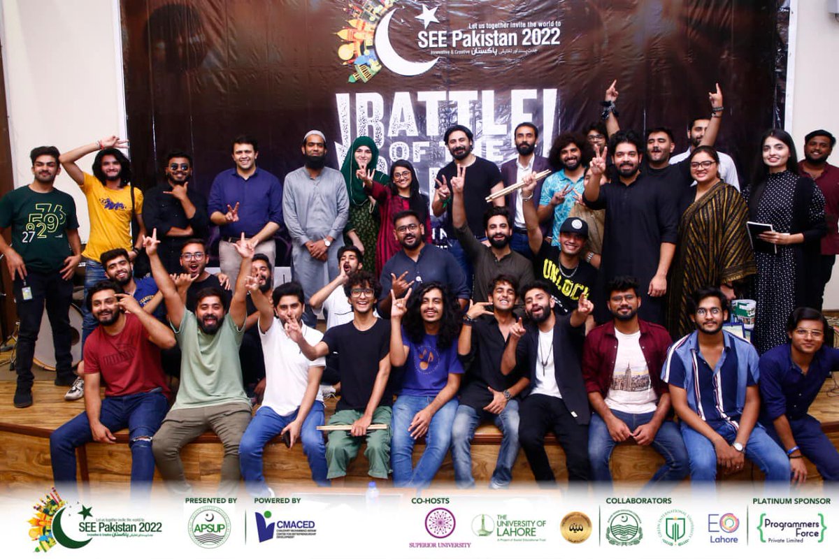 SEEPakistan2's tweet photo. SEE Battle of the Bands - Regional Round!

#SeePakistan #SeePakistan2022 #SeePakistanExpo2022 #nsc22
#nationalstartupchampionship
#nationalstartupchampionship2022
#SuperiorEntrepreneurialExpo #SEE_22 #SEE_Pakistan #Explore  #APSUP #SuperiorUniversity #TheUniversityofLahore https://t.co/sr2UyKnLHe
