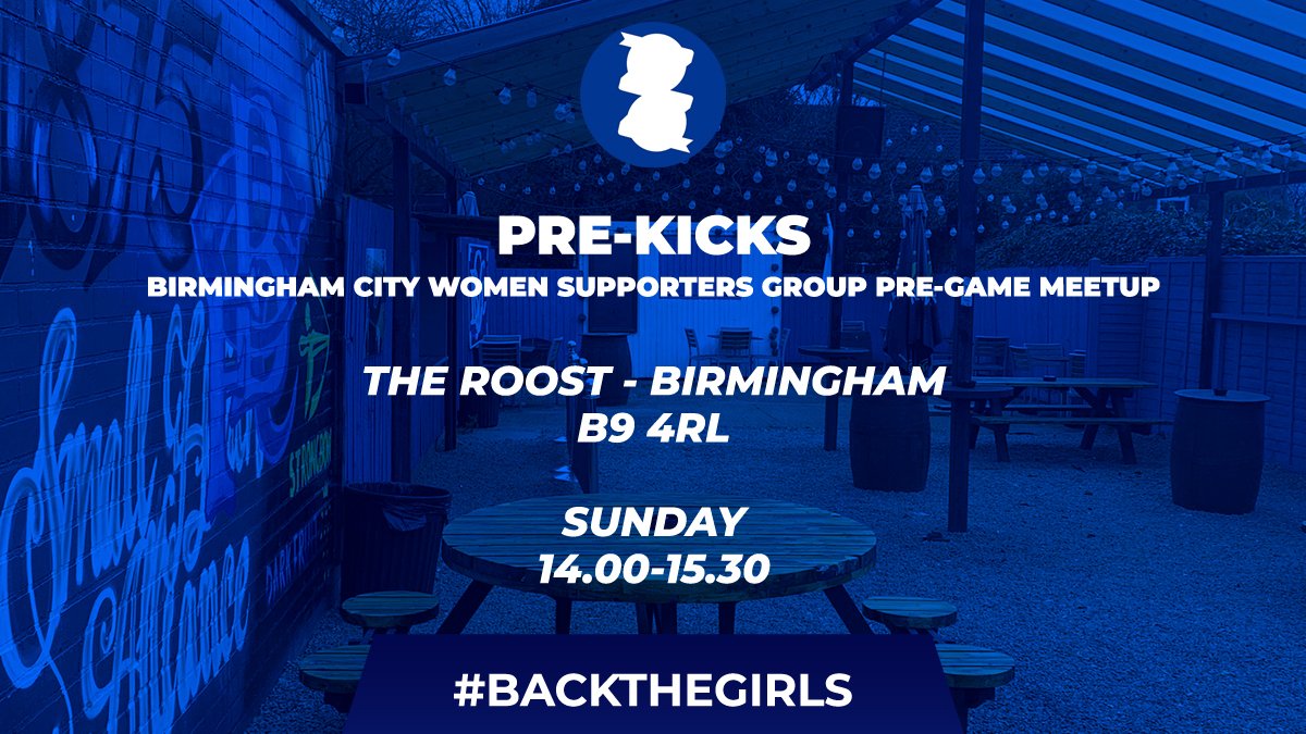 BluesWomenSG's tweet photo. After a successful first outing on Sunday we are going to do it all over again. Join us before the match at @TheRoostBCFC.
Slightly later time than usual due to late KO. https://t.co/WmB9Iaq8aA
